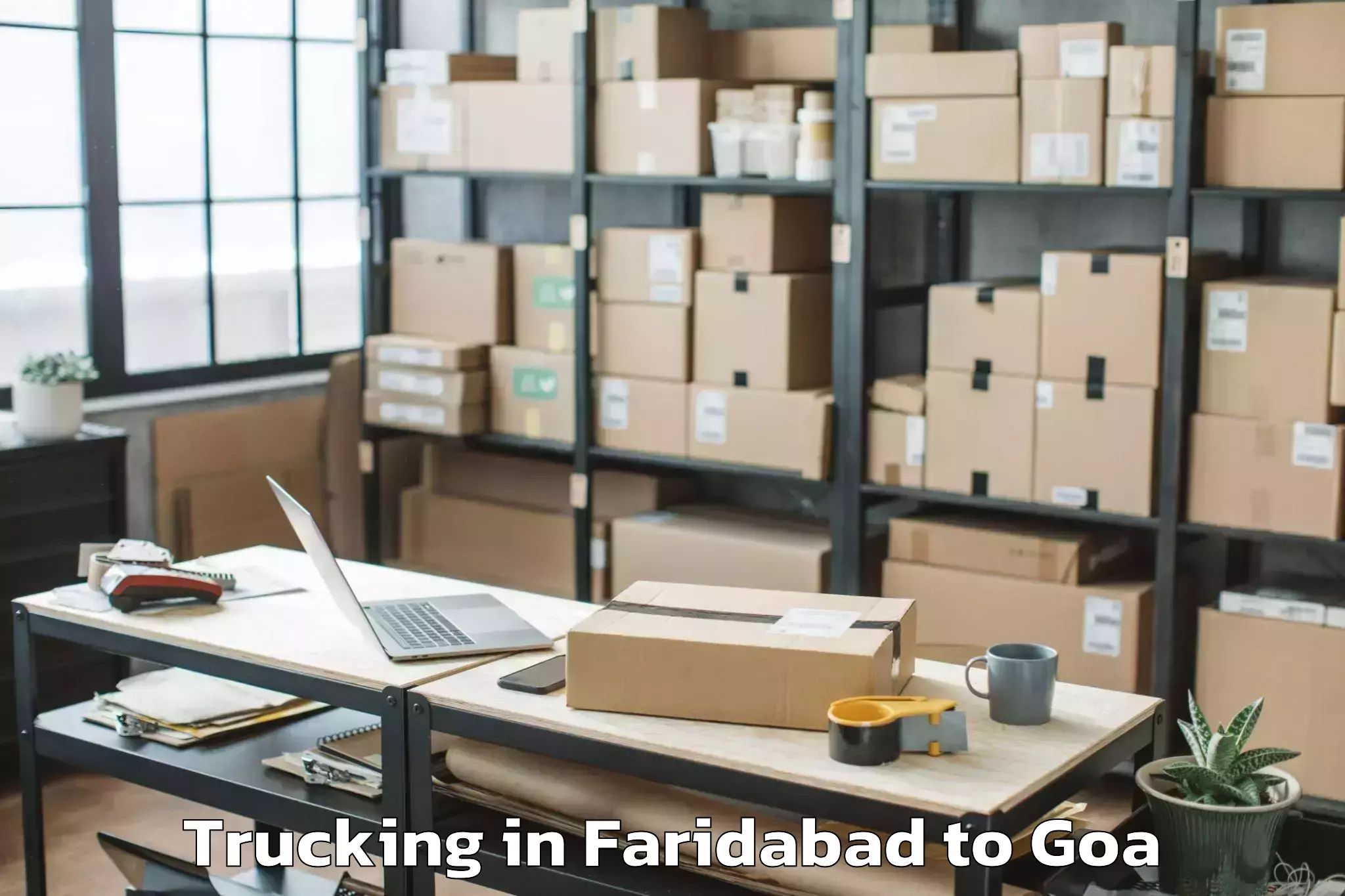 Book Faridabad to Bambolim Trucking Online